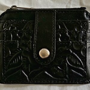 Elegant Black Embossed Women's Wallet